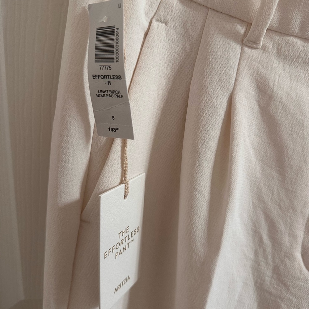 Aritzia Off-White Effortless Pant - Picture 3 of 7